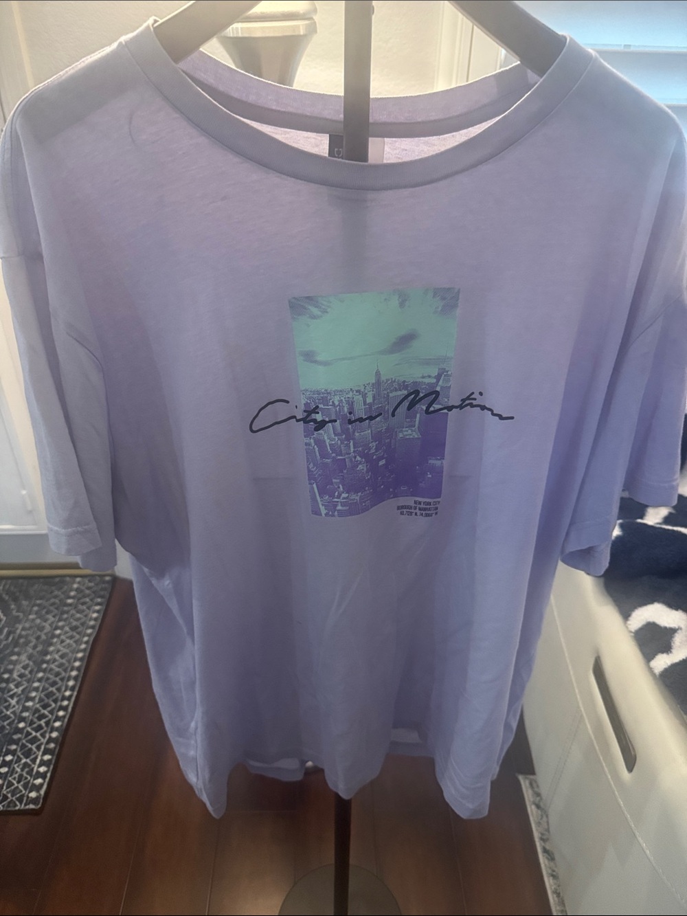 Divided Lavender City Graphic Short-Sleeve Tee